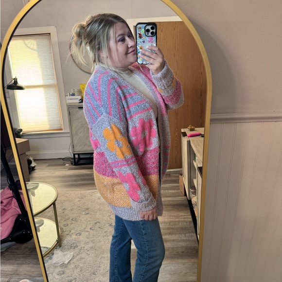 Sincerely Jules Multicolored Knit Floral Cardigan - Picture 5 of 5